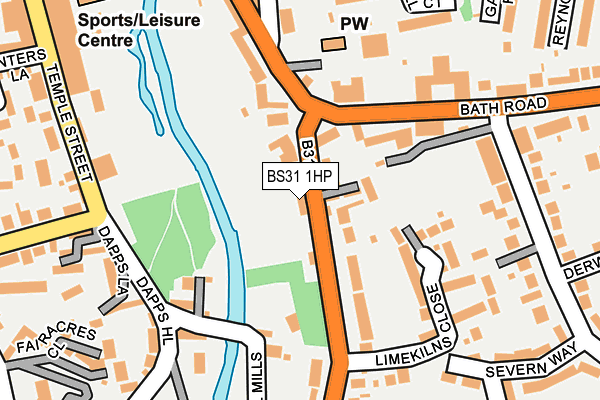 BS31 1HP map - OS OpenMap – Local (Ordnance Survey)