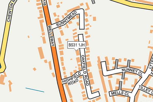 BS31 1JH map - OS OpenMap – Local (Ordnance Survey)