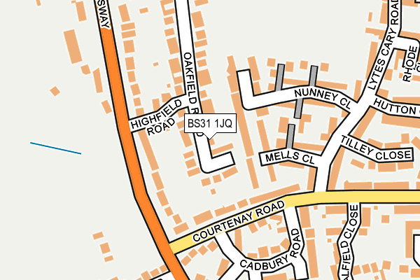 BS31 1JQ map - OS OpenMap – Local (Ordnance Survey)