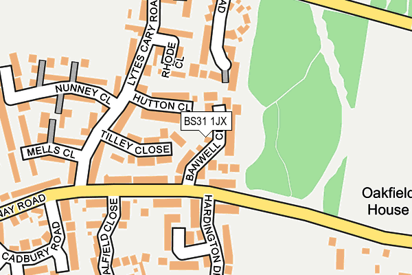 BS31 1JX map - OS OpenMap – Local (Ordnance Survey)