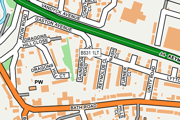 BS31 1LT map - OS OpenMap – Local (Ordnance Survey)