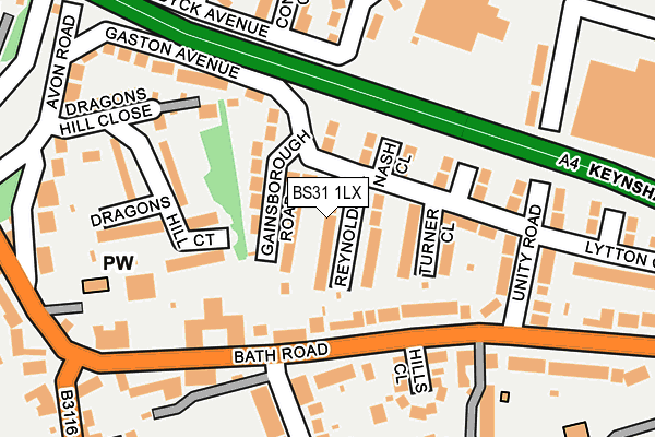 BS31 1LX map - OS OpenMap – Local (Ordnance Survey)