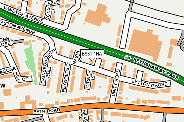 BS31 1NA map - OS OpenMap – Local (Ordnance Survey)