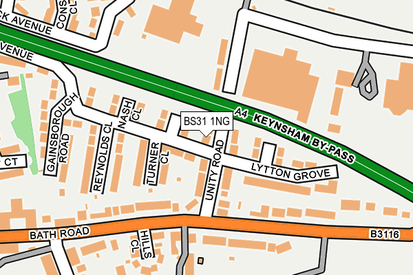 BS31 1NG map - OS OpenMap – Local (Ordnance Survey)