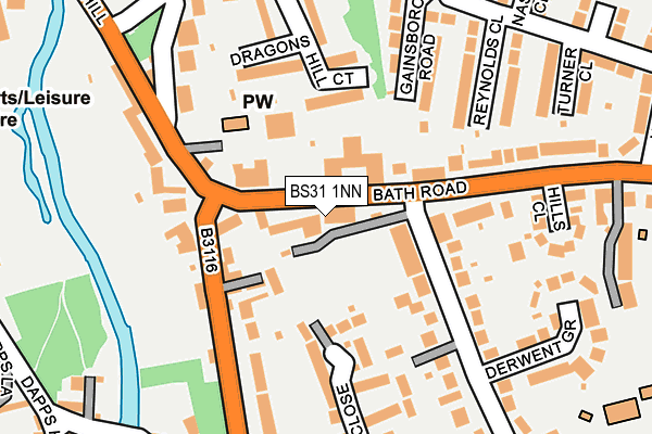 BS31 1NN map - OS OpenMap – Local (Ordnance Survey)