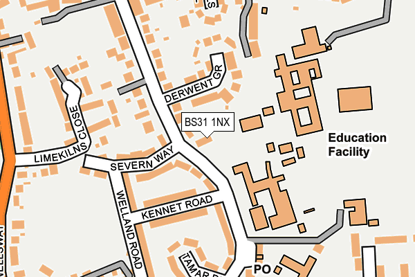 BS31 1NX map - OS OpenMap – Local (Ordnance Survey)