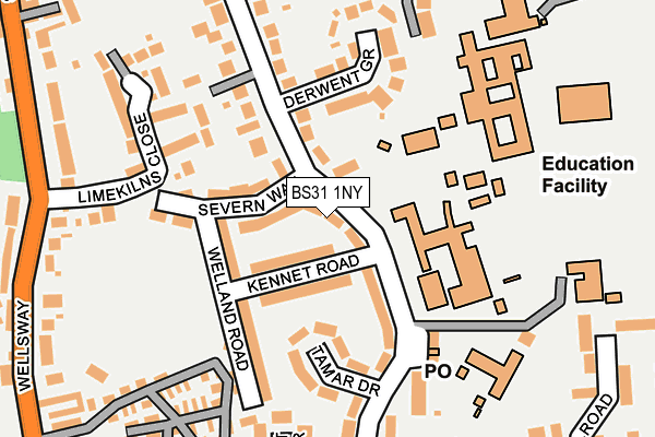 BS31 1NY map - OS OpenMap – Local (Ordnance Survey)