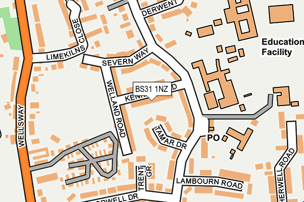 BS31 1NZ map - OS OpenMap – Local (Ordnance Survey)