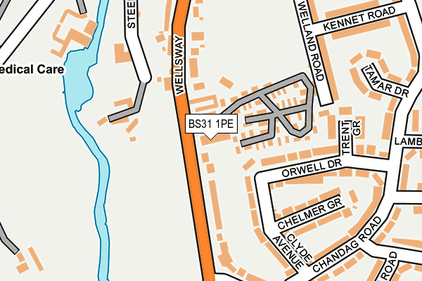 BS31 1PE map - OS OpenMap – Local (Ordnance Survey)