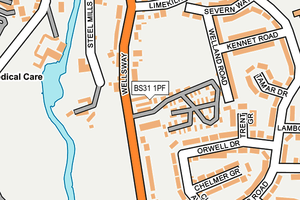 BS31 1PF map - OS OpenMap – Local (Ordnance Survey)