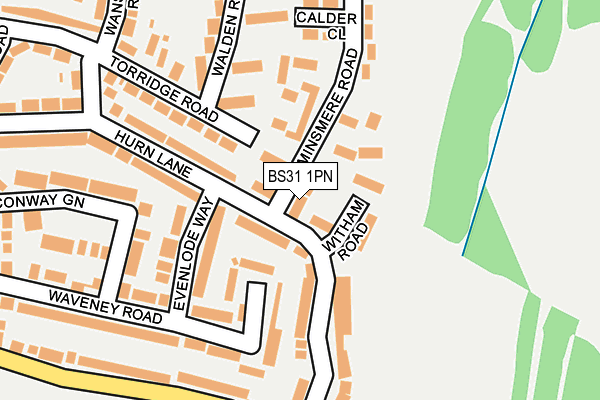 BS31 1PN map - OS OpenMap – Local (Ordnance Survey)