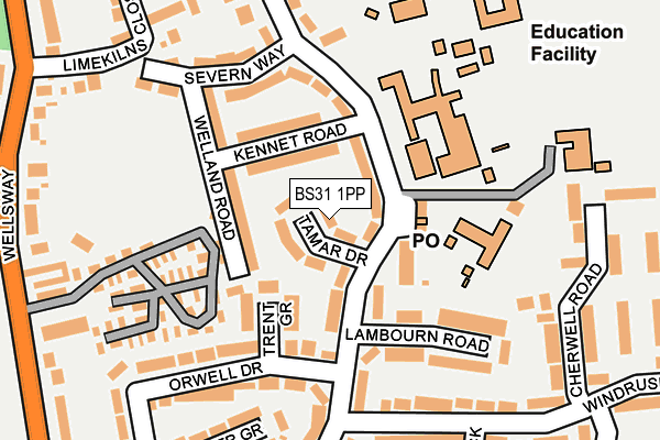 BS31 1PP map - OS OpenMap – Local (Ordnance Survey)