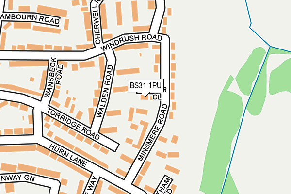 BS31 1PU map - OS OpenMap – Local (Ordnance Survey)