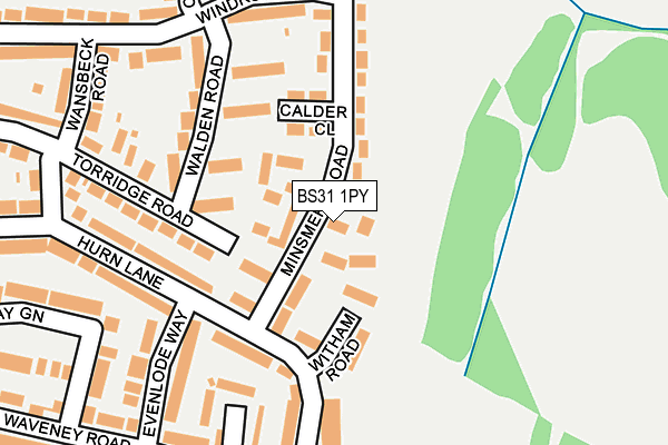 BS31 1PY map - OS OpenMap – Local (Ordnance Survey)