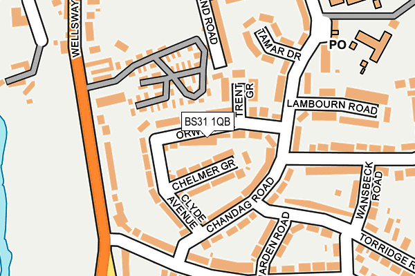 BS31 1QB map - OS OpenMap – Local (Ordnance Survey)