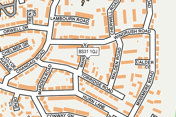 BS31 1QJ map - OS OpenMap – Local (Ordnance Survey)