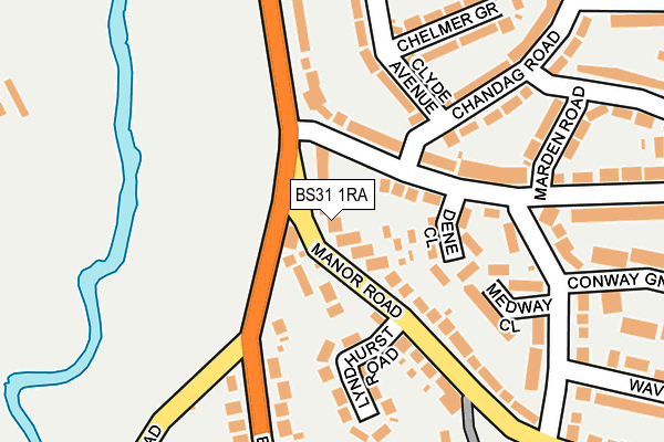 BS31 1RA map - OS OpenMap – Local (Ordnance Survey)