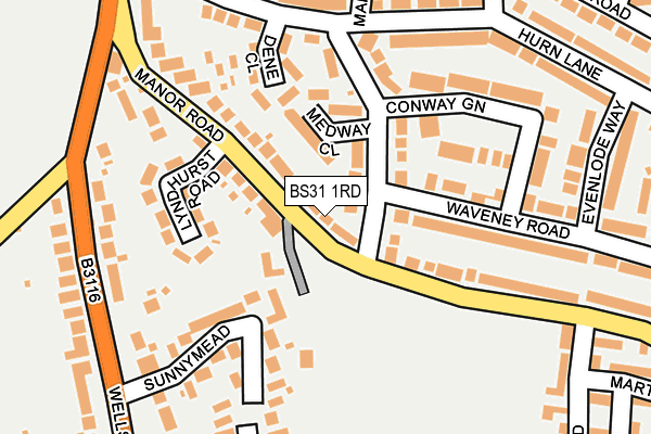 BS31 1RD map - OS OpenMap – Local (Ordnance Survey)
