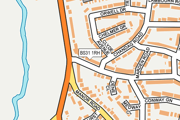BS31 1RH map - OS OpenMap – Local (Ordnance Survey)