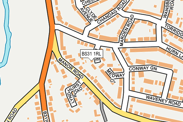 BS31 1RL map - OS OpenMap – Local (Ordnance Survey)