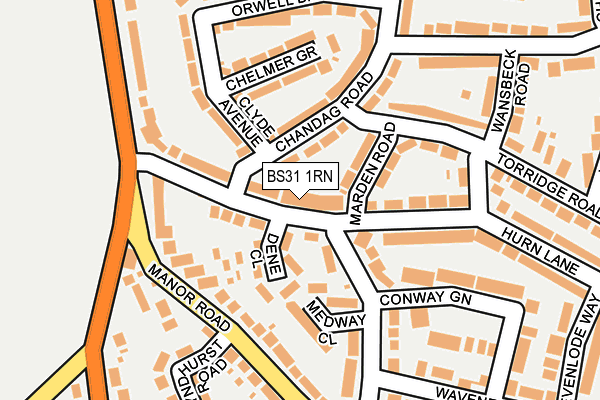 BS31 1RN map - OS OpenMap – Local (Ordnance Survey)