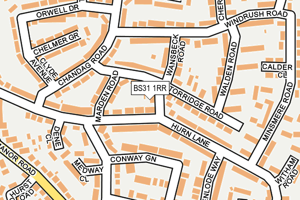BS31 1RR map - OS OpenMap – Local (Ordnance Survey)