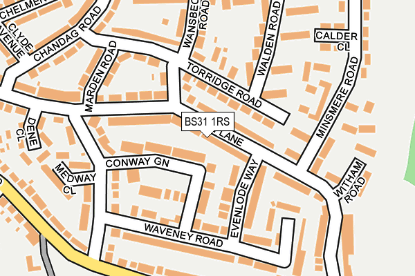 BS31 1RS map - OS OpenMap – Local (Ordnance Survey)