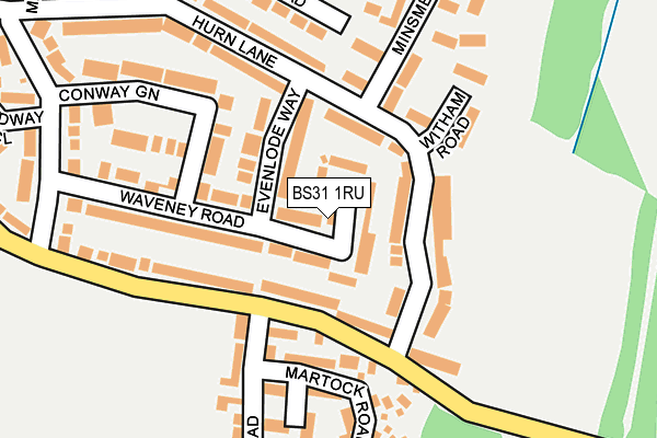 BS31 1RU map - OS OpenMap – Local (Ordnance Survey)