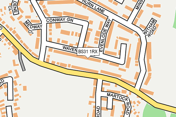 BS31 1RX map - OS OpenMap – Local (Ordnance Survey)