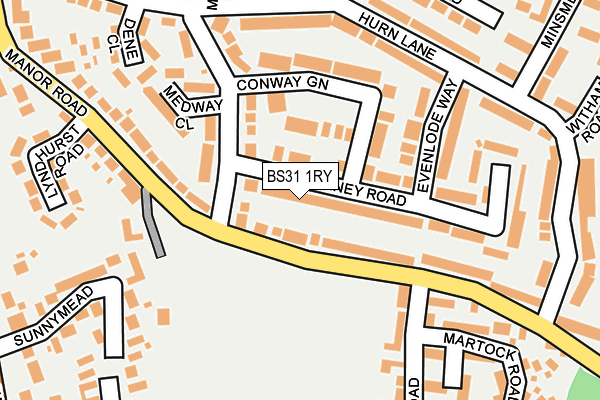 BS31 1RY map - OS OpenMap – Local (Ordnance Survey)