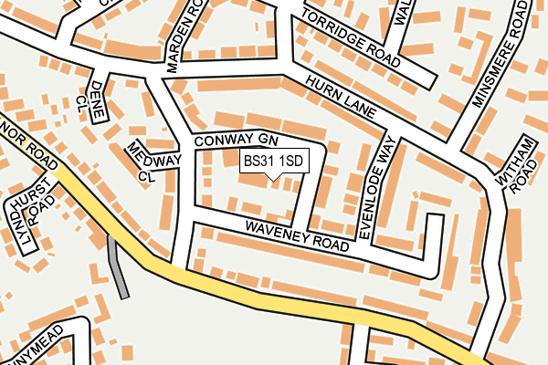 BS31 1SD map - OS OpenMap – Local (Ordnance Survey)
