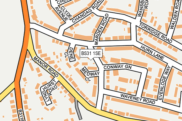 BS31 1SE map - OS OpenMap – Local (Ordnance Survey)