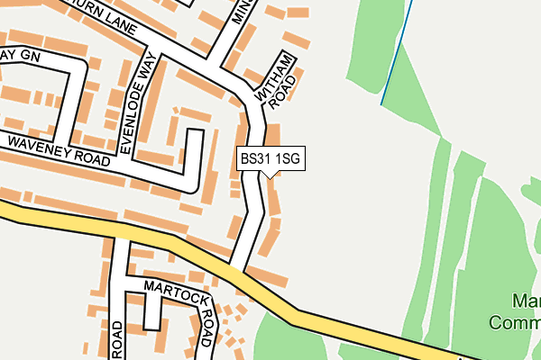 BS31 1SG map - OS OpenMap – Local (Ordnance Survey)