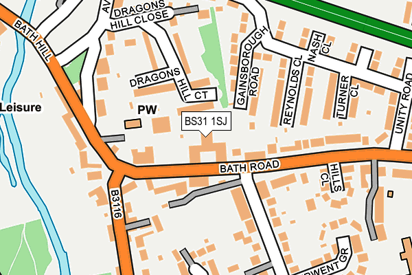 BS31 1SJ map - OS OpenMap – Local (Ordnance Survey)
