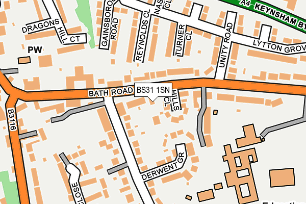 BS31 1SN map - OS OpenMap – Local (Ordnance Survey)