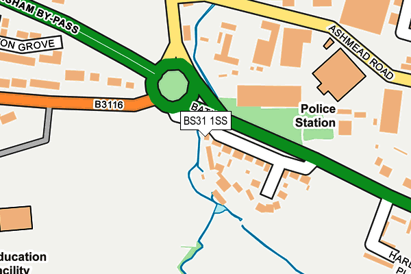 BS31 1SS map - OS OpenMap – Local (Ordnance Survey)