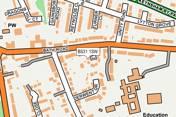 BS31 1SW map - OS OpenMap – Local (Ordnance Survey)