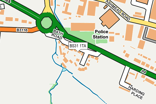 BS31 1TA map - OS OpenMap – Local (Ordnance Survey)