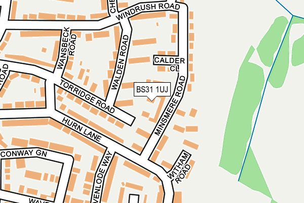 BS31 1UJ map - OS OpenMap – Local (Ordnance Survey)