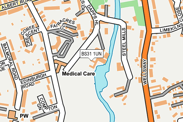 BS31 1UN map - OS OpenMap – Local (Ordnance Survey)