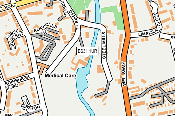 BS31 1UR map - OS OpenMap – Local (Ordnance Survey)