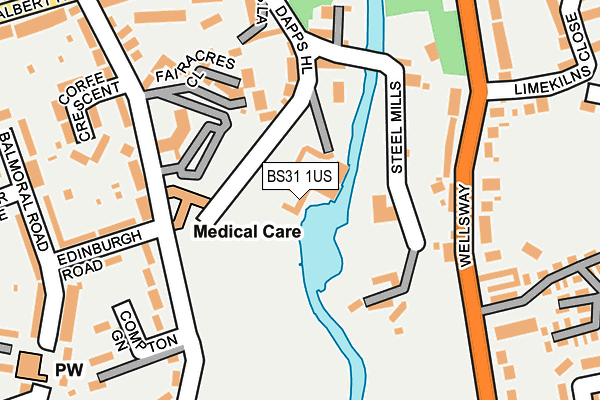 BS31 1US map - OS OpenMap – Local (Ordnance Survey)
