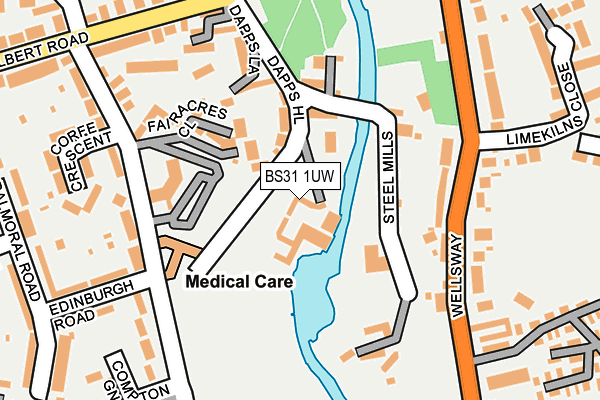 BS31 1UW map - OS OpenMap – Local (Ordnance Survey)