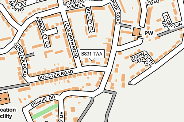 BS31 1WA map - OS OpenMap – Local (Ordnance Survey)