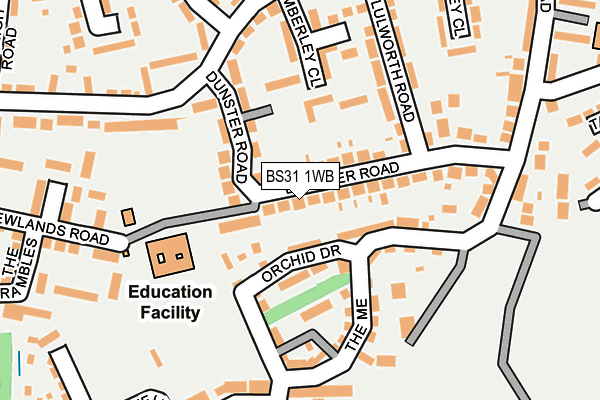 BS31 1WB map - OS OpenMap – Local (Ordnance Survey)