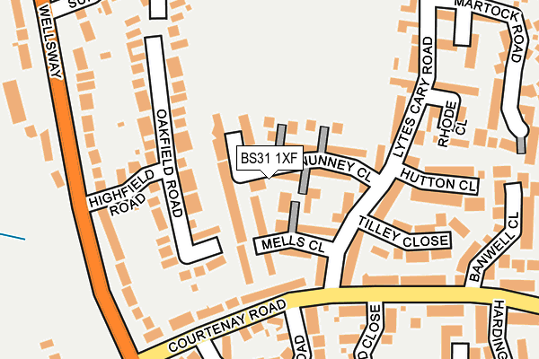 BS31 1XF map - OS OpenMap – Local (Ordnance Survey)