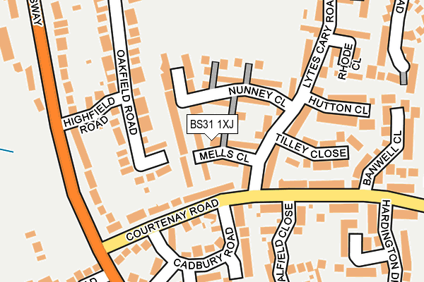 BS31 1XJ map - OS OpenMap – Local (Ordnance Survey)