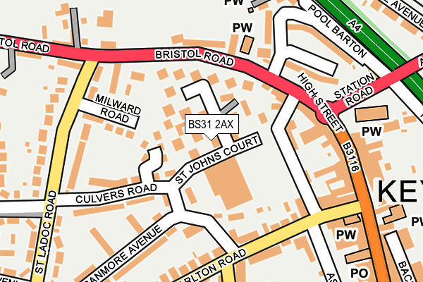 BS31 2AX map - OS OpenMap – Local (Ordnance Survey)