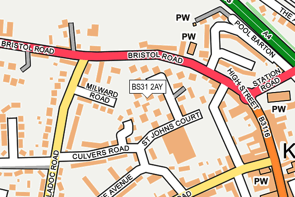 BS31 2AY map - OS OpenMap – Local (Ordnance Survey)