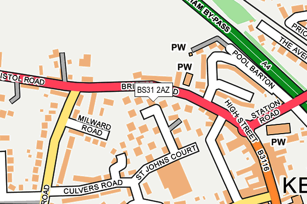 BS31 2AZ map - OS OpenMap – Local (Ordnance Survey)